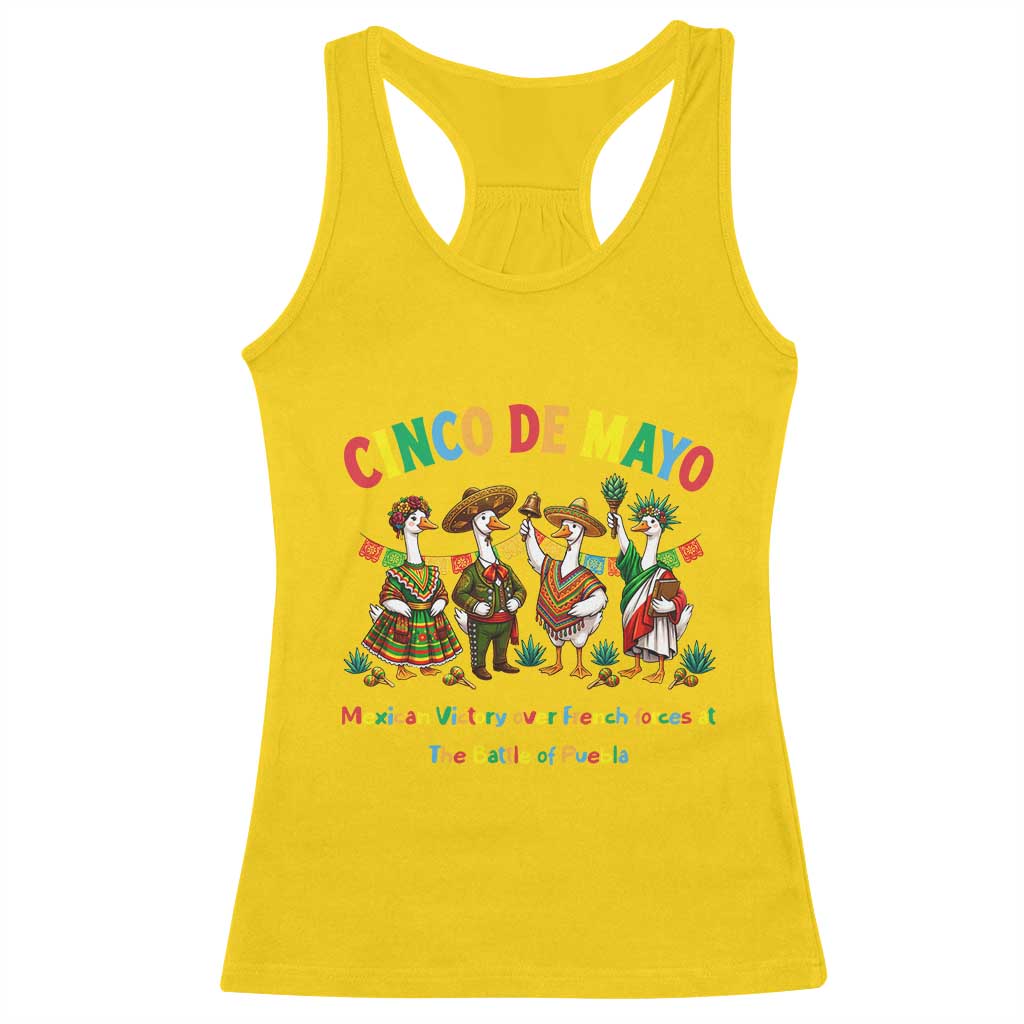 Cinco de Mayo Mexican Victory Racerback Tank Top Silly Goose Festive Heritage Puebla Battle 1862 TS14 Daisy Print Your Wear