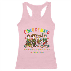 Cinco de Mayo Mexican Victory Racerback Tank Top Silly Goose Festive Heritage Puebla Battle 1862 TS14 Light Pink Print Your Wear