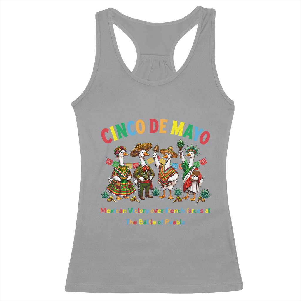 Cinco de Mayo Mexican Victory Racerback Tank Top Silly Goose Festive Heritage Puebla Battle 1862 TS14 Sport Gray Print Your Wear