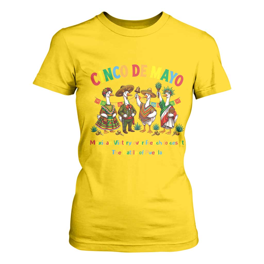 Cinco de Mayo Mexican Victory T Shirt For Women Silly Goose Festive Heritage Puebla Battle 1862 TS14 Daisy Print Your Wear