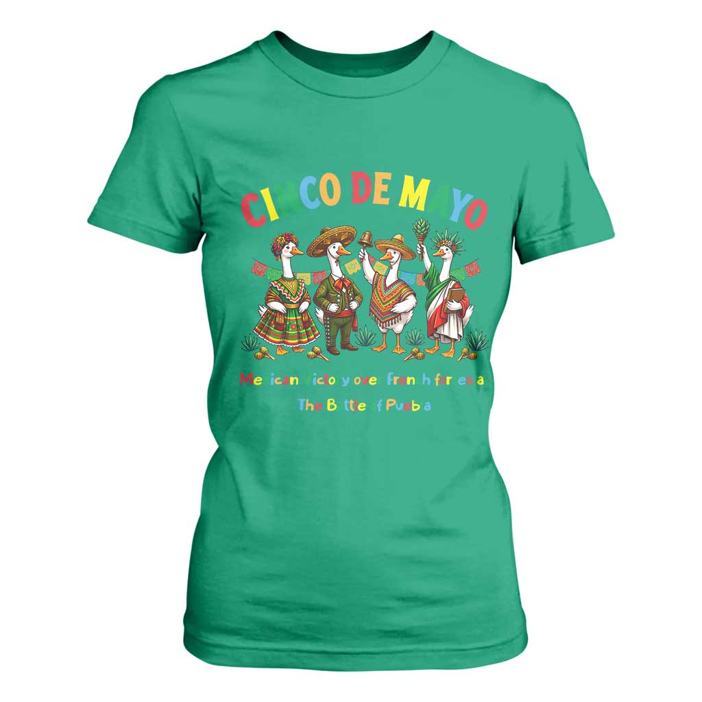 Cinco de Mayo Mexican Victory T Shirt For Women Silly Goose Festive Heritage Puebla Battle 1862 TS14 Irish Green Print Your Wear