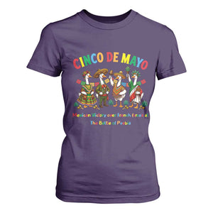 Cinco de Mayo Mexican Victory T Shirt For Women Silly Goose Festive Heritage Puebla Battle 1862 TS14 Purple Print Your Wear
