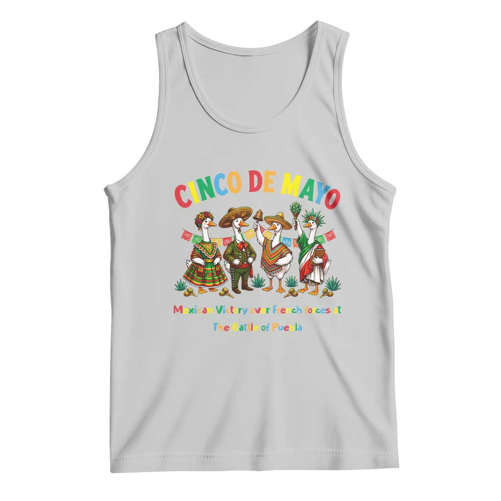Cinco de Mayo Mexican Victory Tank Top Silly Goose Festive Heritage Puebla Battle 1862 TS14 Ash Print Your Wear
