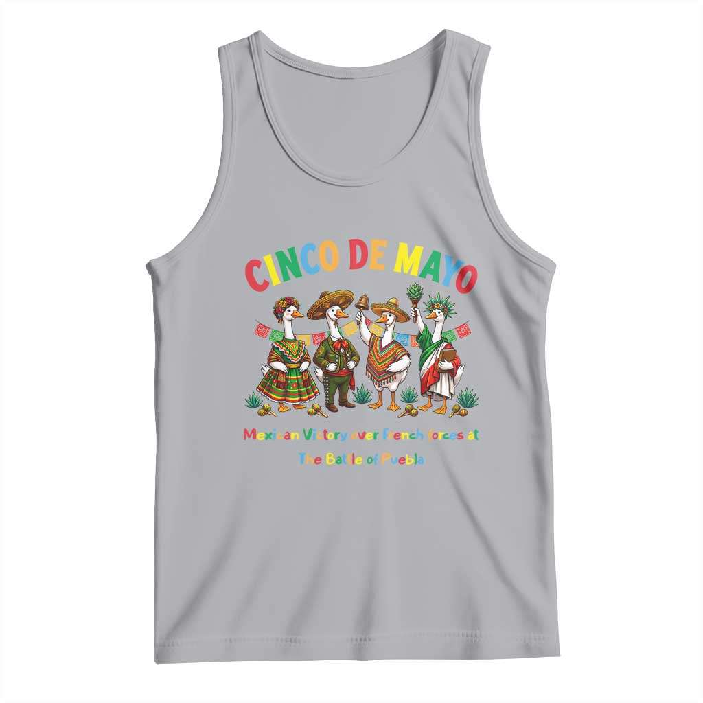 Cinco de Mayo Mexican Victory Tank Top Silly Goose Festive Heritage Puebla Battle 1862 TS14 Athletic Heather Print Your Wear