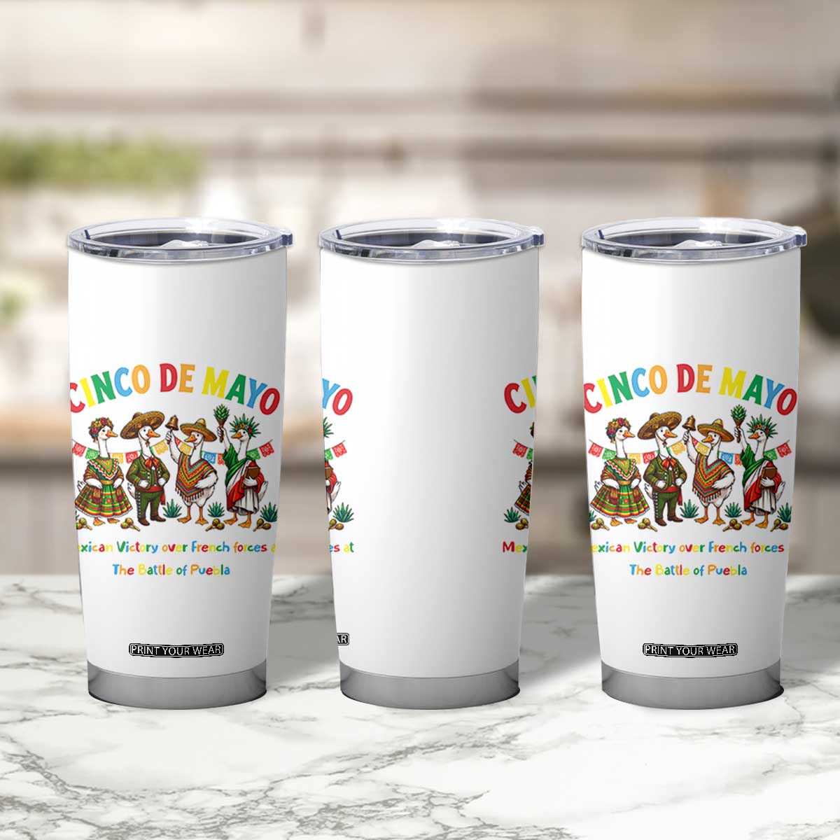 Cinco de Mayo Mexican Victory Tumbler Cup Silly Goose Festive Heritage Puebla Battle 1862 TS14 Print Your Wear