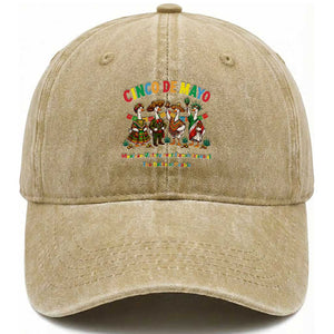 Cinco de Mayo Mexican Victory Washed Cotton Baseball Cap Silly Goose Festive Heritage Puebla Battle 1862 TS14 Print Your Wear