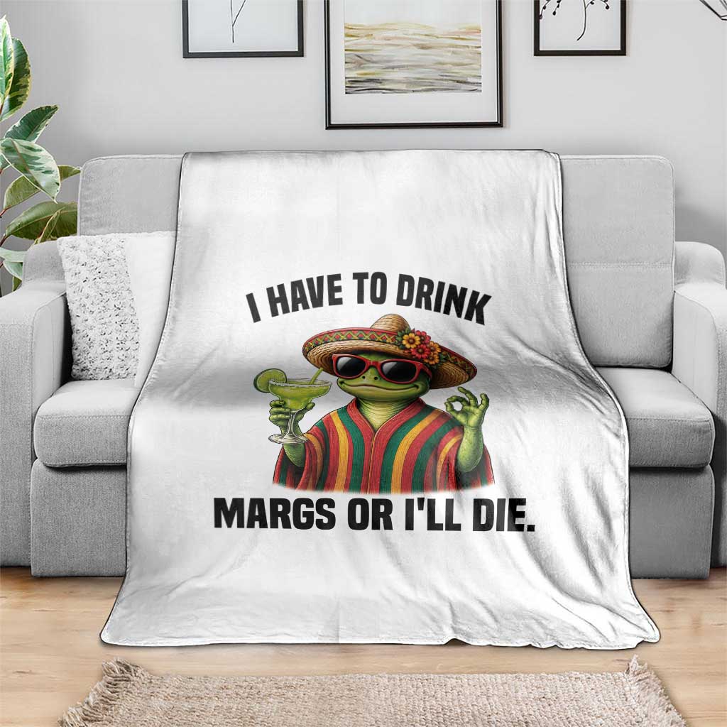 Cinco De Drinko Margarita Throw Blanket Funny Drinking Lizard Cinco De Mayo Fiesta TS14 Print Your Wear