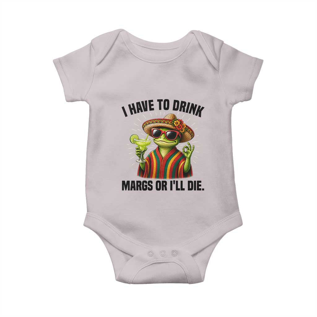 Cinco De Drinko Margarita Baby Onesie Funny Drinking Lizard Cinco De Mayo Fiesta TS14 Ice Gray Print Your Wear
