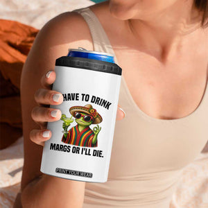 Cinco De Drinko Margarita 4 in 1 Can Cooler Tumbler Funny Drinking Lizard Cinco De Mayo Fiesta TS14 Print Your Wear