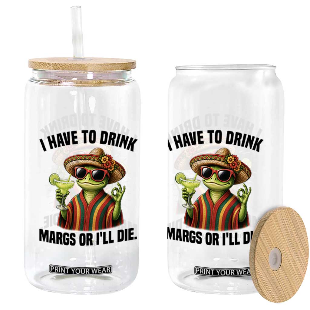 Cinco De Drinko Margarita Glass Can Funny Drinking Lizard Cinco De Mayo Fiesta TS14 Print Your Wear