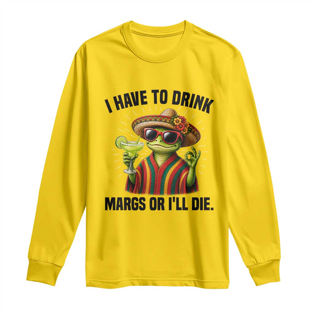 Cinco De Drinko Margarita Long Sleeve Shirt Funny Drinking Lizard Cinco De Mayo Fiesta TS14 Daisy Print Your Wear