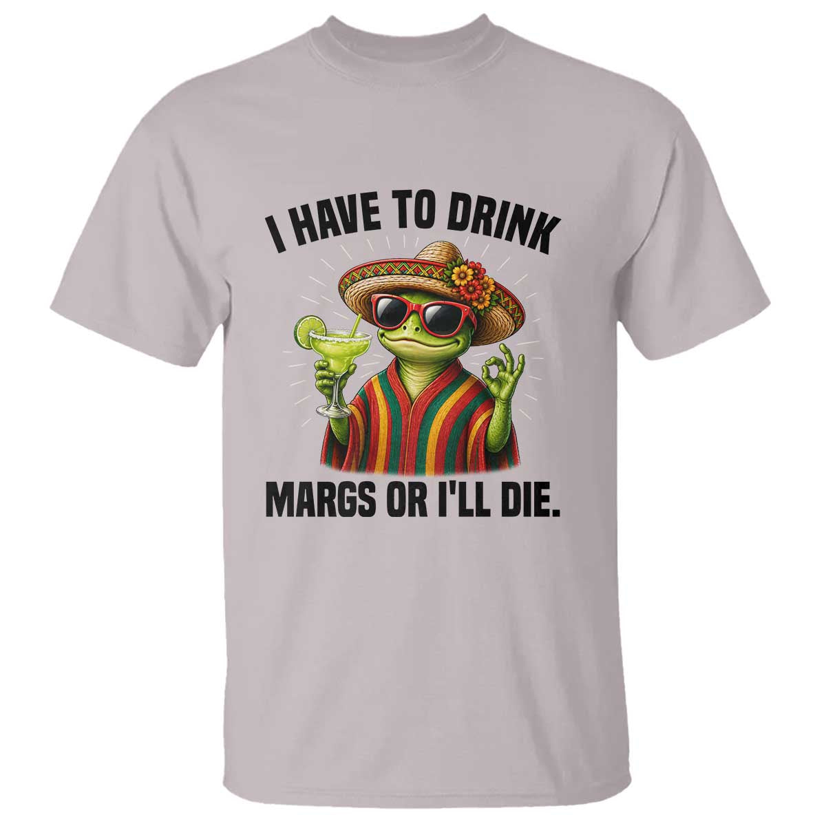 Cinco De Drinko Margarita T Shirt Funny Drinking Lizard Cinco De Mayo Fiesta TS14 Ice Gray Print Your Wear