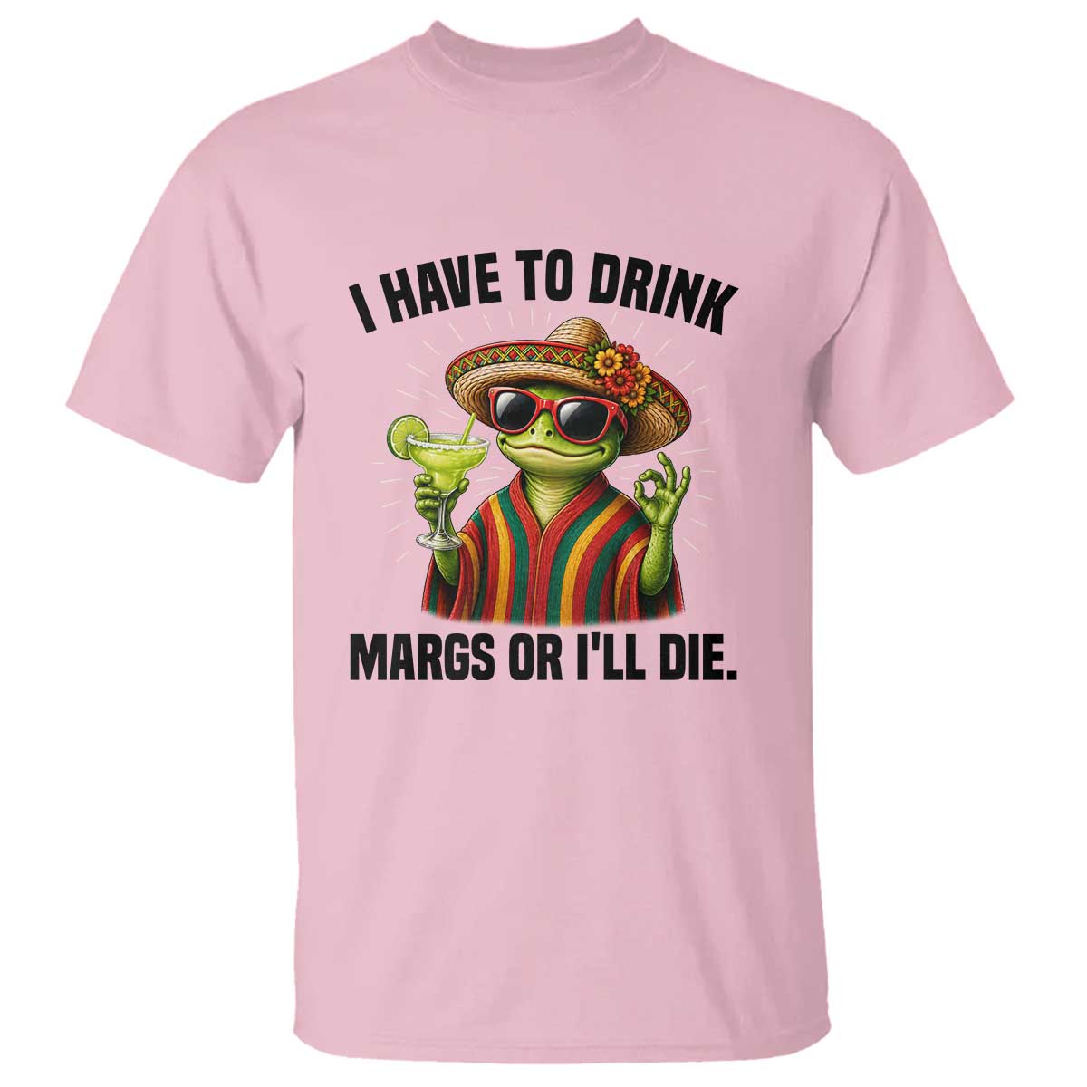 Cinco De Drinko Margarita T Shirt Funny Drinking Lizard Cinco De Mayo Fiesta TS14 Light Pink Print Your Wear