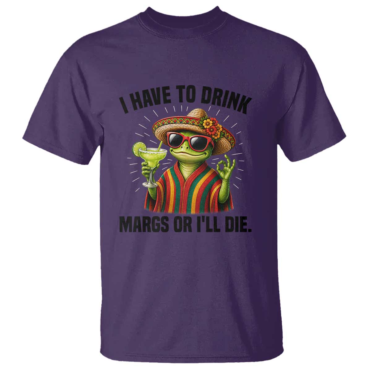 Cinco De Drinko Margarita T Shirt Funny Drinking Lizard Cinco De Mayo Fiesta TS14 Purple Print Your Wear