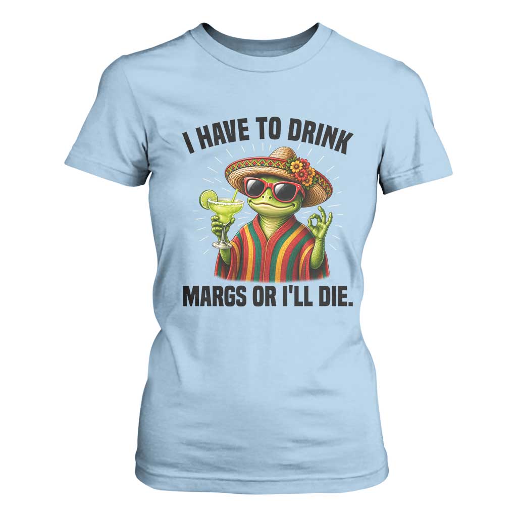 Cinco De Drinko Margarita T Shirt For Women Funny Drinking Lizard Cinco De Mayo Fiesta TS14 Light Blue Print Your Wear