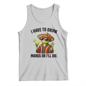 Cinco De Drinko Margarita Tank Top Funny Drinking Lizard Cinco De Mayo Fiesta TS14 Ash Print Your Wear
