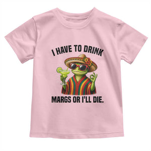 Cinco De Drinko Margarita Toddler T Shirt Funny Drinking Lizard Cinco De Mayo Fiesta TS14 Light Pink Print Your Wear