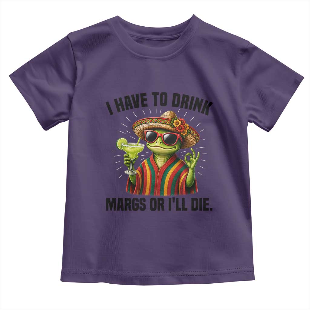 Cinco De Drinko Margarita Toddler T Shirt Funny Drinking Lizard Cinco De Mayo Fiesta TS14 Purple Print Your Wear