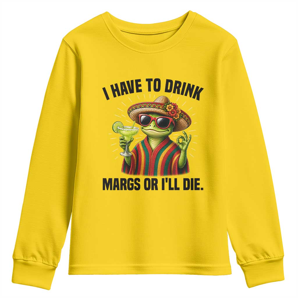 Cinco De Drinko Margarita Youth Sweatshirt Funny Drinking Lizard Cinco De Mayo Fiesta TS14 Daisy Print Your Wear