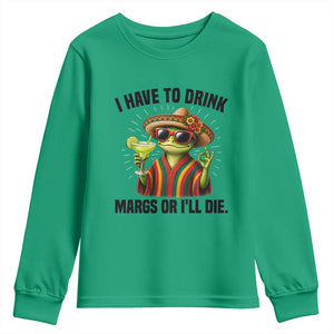 Cinco De Drinko Margarita Youth Sweatshirt Funny Drinking Lizard Cinco De Mayo Fiesta TS14 Irish Green Print Your Wear