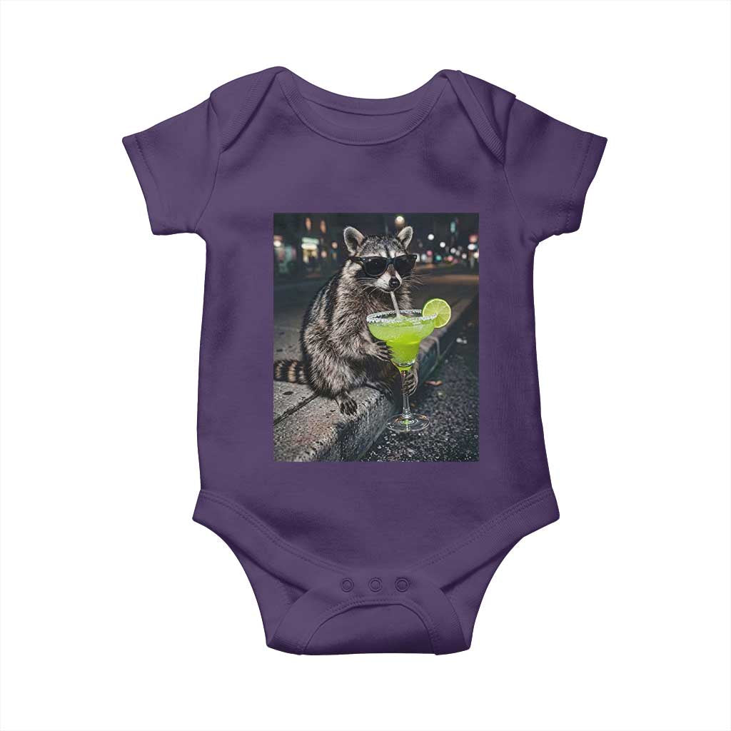 Margarita Cocktail Baby Onesie Funny Raccoon Mexican Food Meme TS14 Purple Print Your Wear