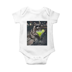 Margarita Cocktail Baby Onesie Funny Raccoon Mexican Food Meme TS14 White Print Your Wear