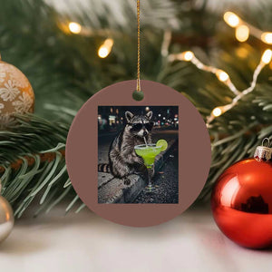 Margarita Cocktail Ceramic Ornament Funny Raccoon Mexican Food Meme TS14 1pc Mocha Print Your Wear