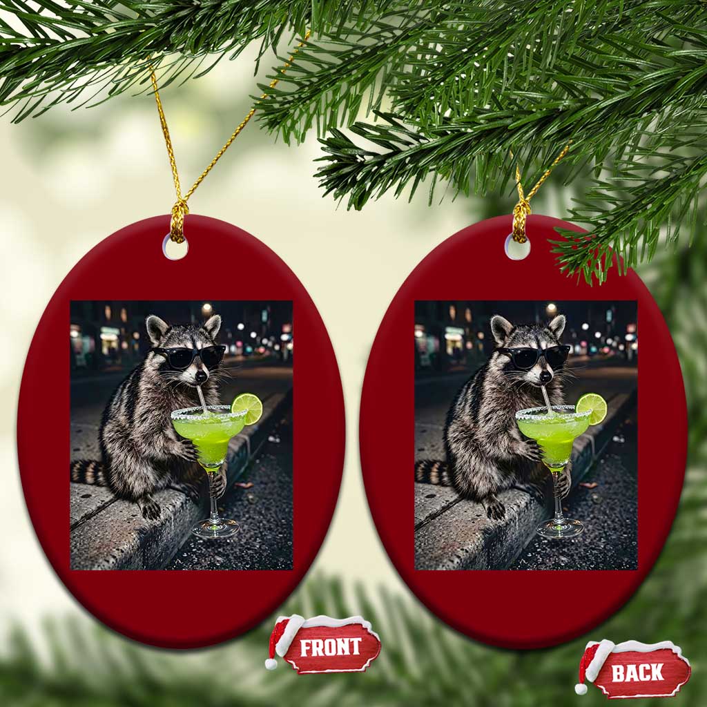 Margarita Cocktail Ceramic Ornament Funny Raccoon Mexican Food Meme TS14 Print Your Wear