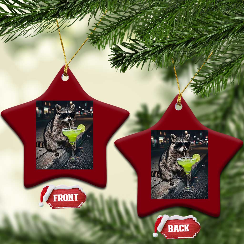 Margarita Cocktail Ceramic Ornament Funny Raccoon Mexican Food Meme TS14 Print Your Wear