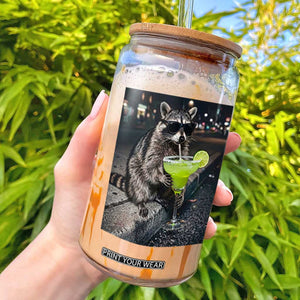 Margarita Cocktail Glass Can Funny Raccoon Mexican Food Meme TS14 Black Print Your Wear