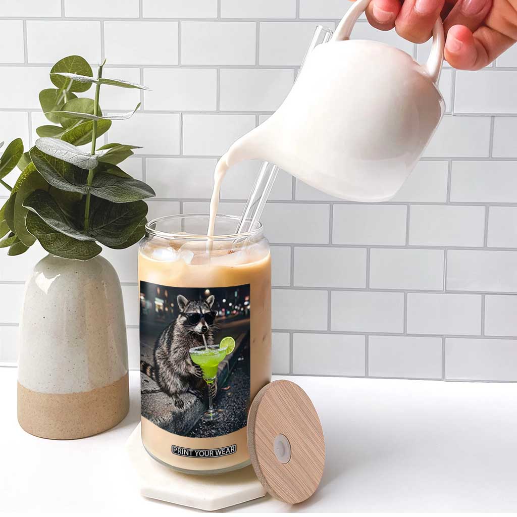 Margarita Cocktail Glass Can Funny Raccoon Mexican Food Meme TS14 Print Your Wear