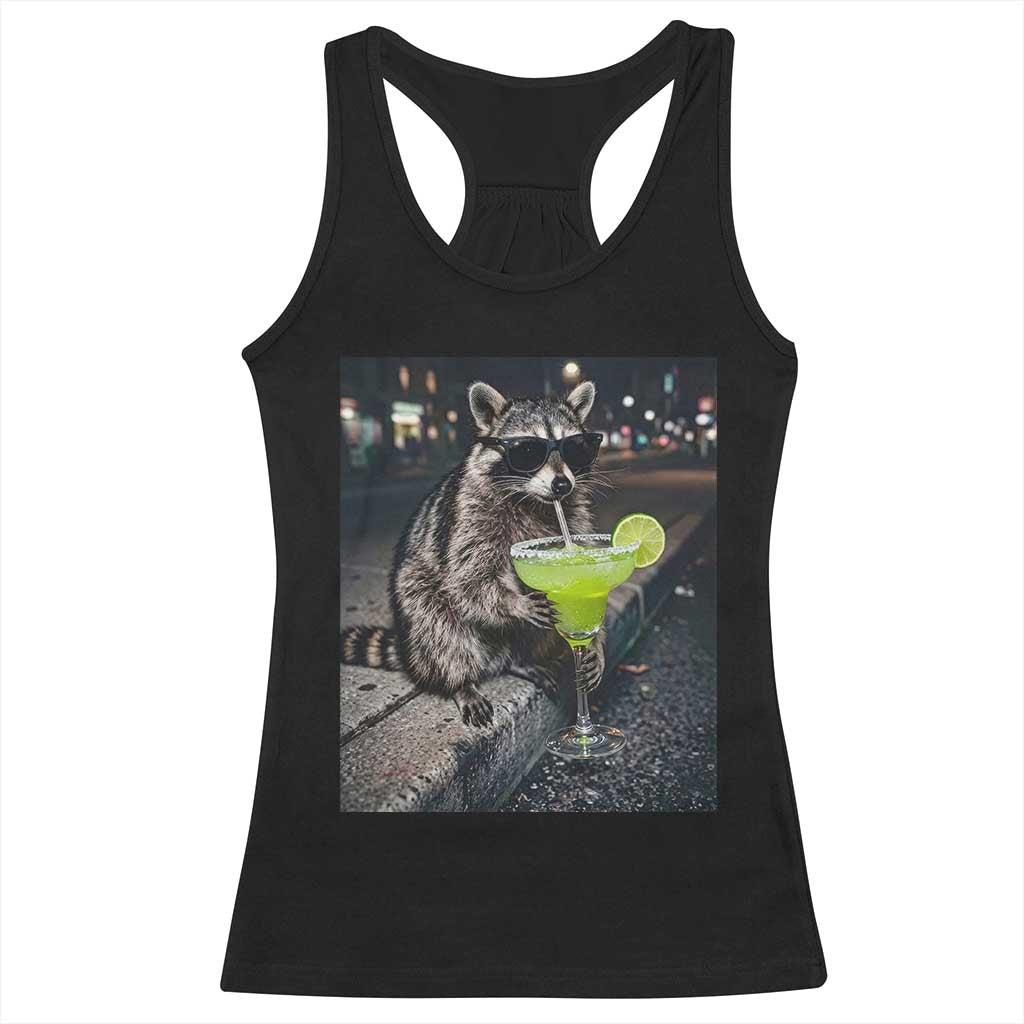 Margarita Cocktail Racerback Tank Top Funny Raccoon Mexican Food Meme TS14 Black Print Your Wear
