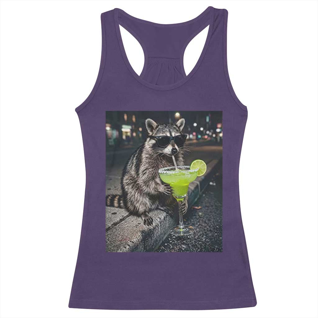 Margarita Cocktail Racerback Tank Top Funny Raccoon Mexican Food Meme TS14 Purple Print Your Wear