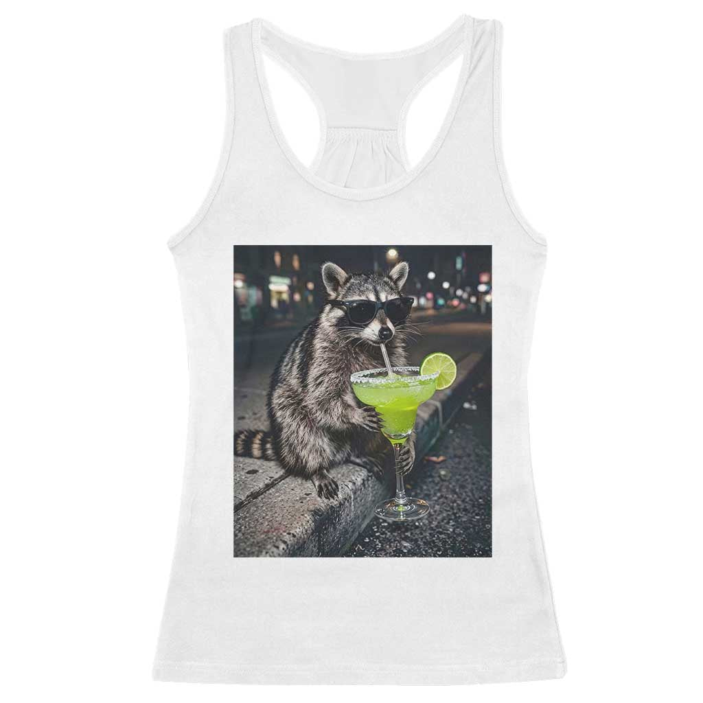 Margarita Cocktail Racerback Tank Top Funny Raccoon Mexican Food Meme TS14 White Print Your Wear