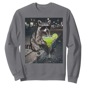 Margarita Cocktail Sweatshirt Funny Raccoon Mexican Food Meme TS14 Charcoal Print Your Wear