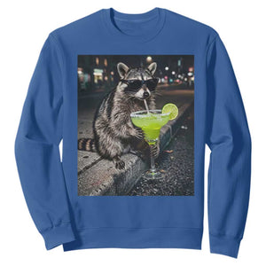 Margarita Cocktail Sweatshirt Funny Raccoon Mexican Food Meme TS14 Royal Blue Print Your Wear