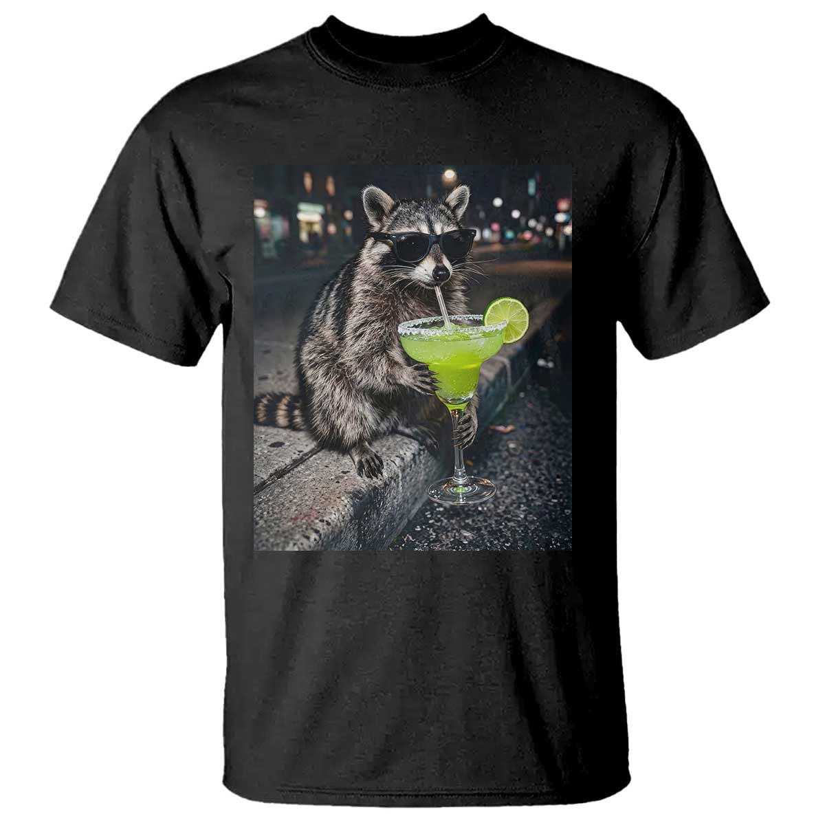 Margarita Cocktail T Shirt Funny Raccoon Mexican Food Meme TS14 Black Print Your Wear