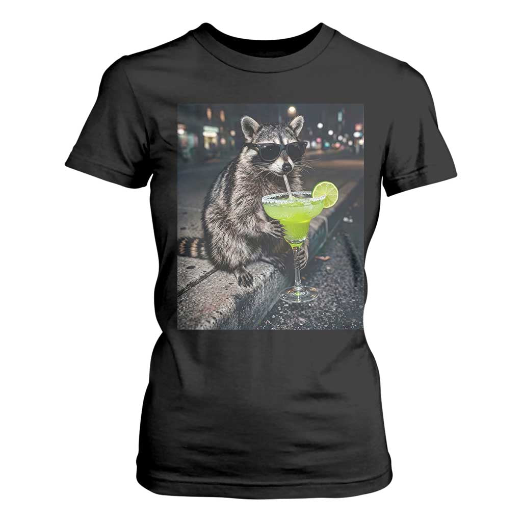 Margarita Cocktail T Shirt For Women Funny Raccoon Mexican Food Meme TS14 Black Print Your Wear