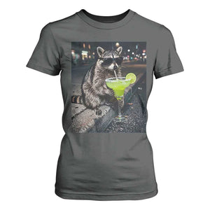 Margarita Cocktail T Shirt For Women Funny Raccoon Mexican Food Meme TS14 Dark Heather Print Your Wear
