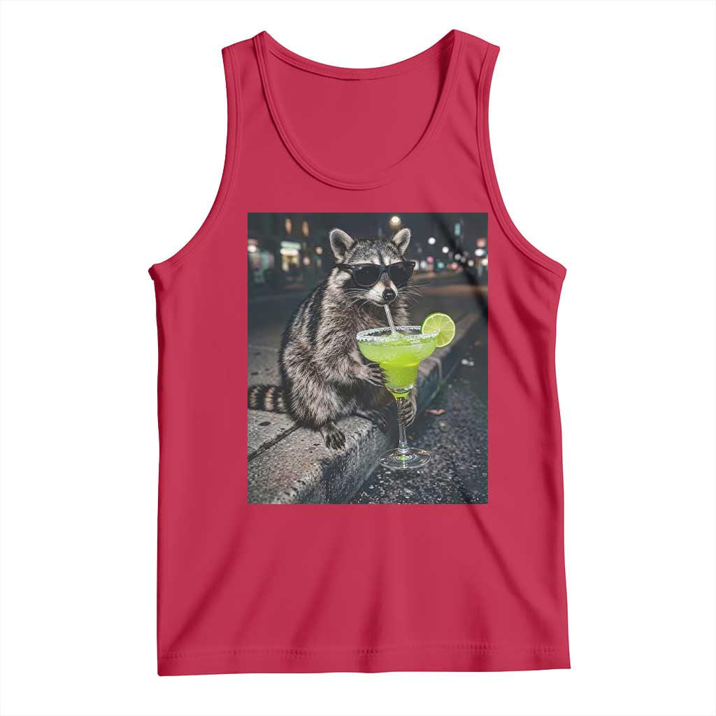 Margarita Cocktail Tank Top Funny Raccoon Mexican Food Meme TS14 Red Print Your Wear