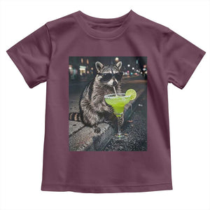 Margarita Cocktail Toddler T Shirt Funny Raccoon Mexican Food Meme TS14 Maroon Print Your Wear