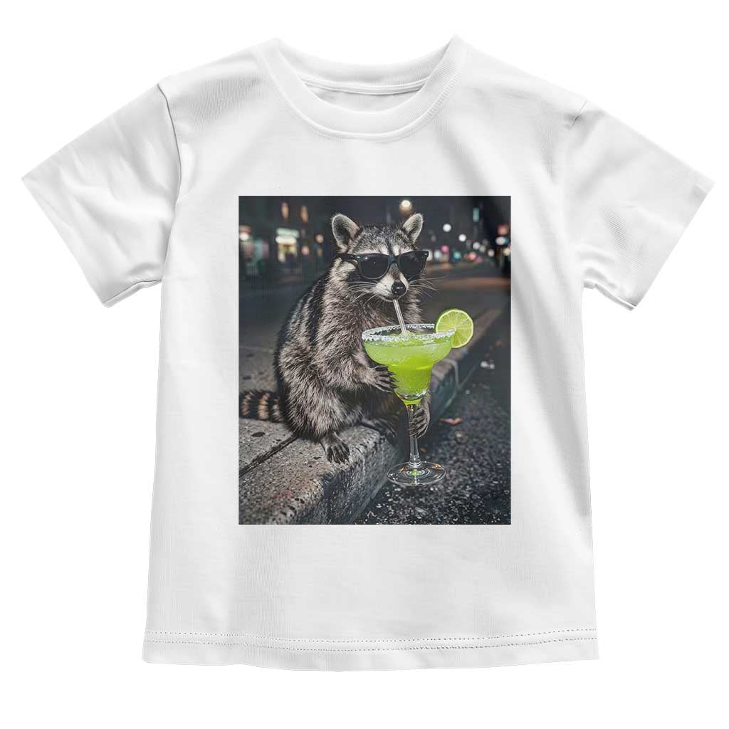 Margarita Cocktail Toddler T Shirt Funny Raccoon Mexican Food Meme TS14 White Print Your Wear