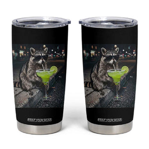 Margarita Cocktail Tumbler Cup Funny Raccoon Mexican Food Meme TS14 Black Print Your Wear