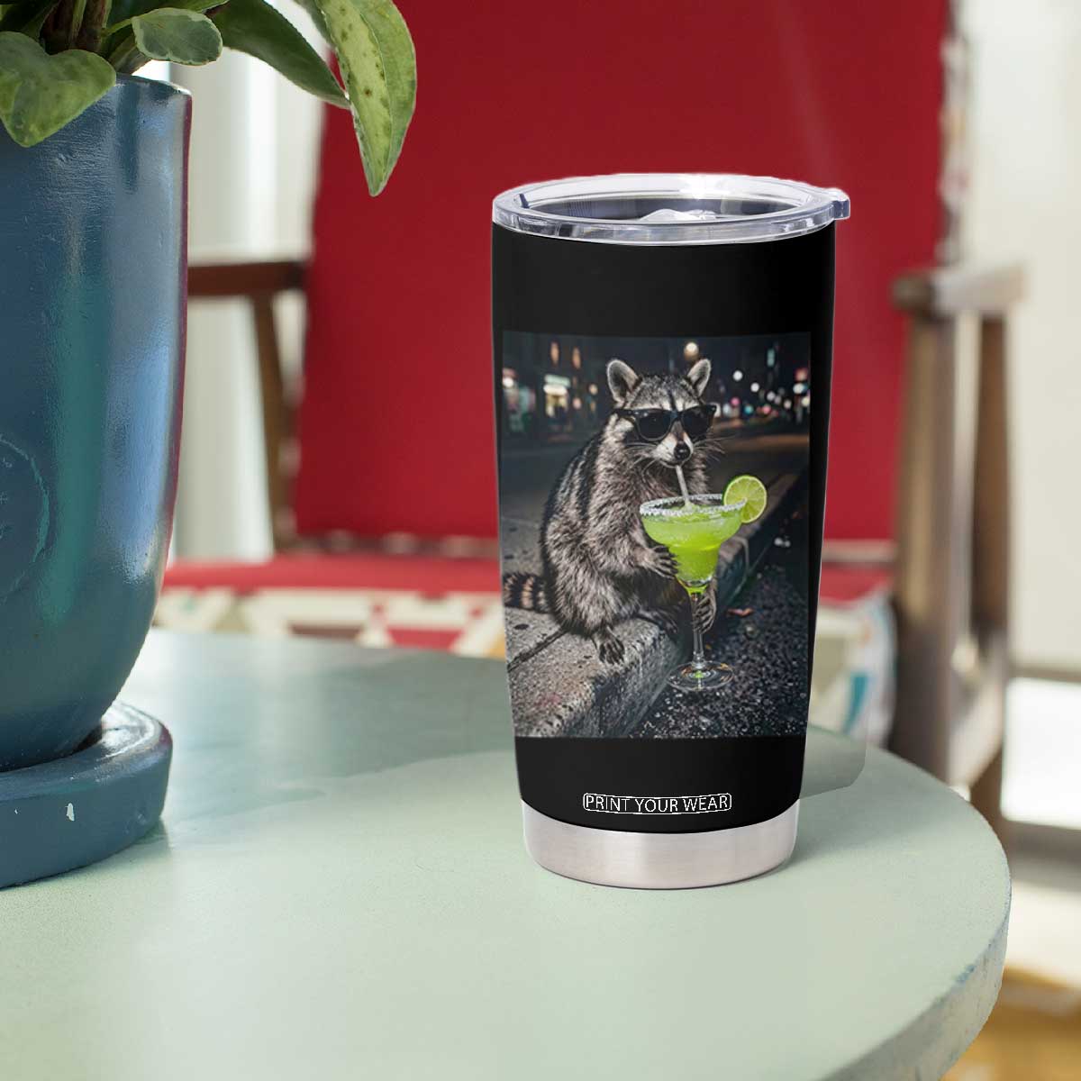 Margarita Cocktail Tumbler Cup Funny Raccoon Mexican Food Meme TS14 Print Your Wear