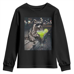 Margarita Cocktail Youth Sweatshirt Funny Raccoon Mexican Food Meme TS14 Black Print Your Wear