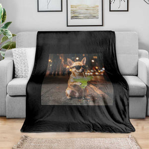 Cinco de Mayo Margarita Throw Blanket Funny Chihuahua Drinking Cocktail Mexican Fiesta Gift TS14 Print Your Wear