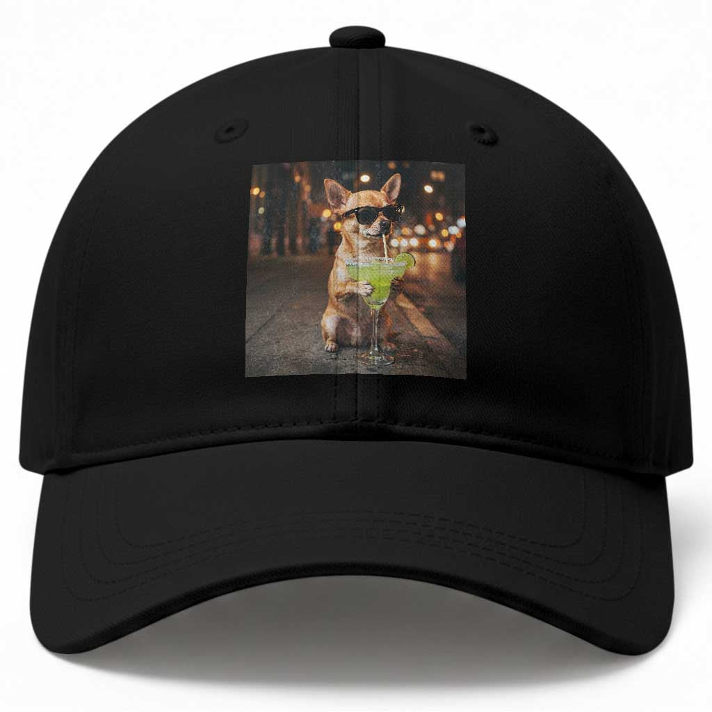 Cinco de Mayo Margarita Baseball Cap Funny Chihuahua Drinking Cocktail Mexican Fiesta Gift TS14 Print Your Wear