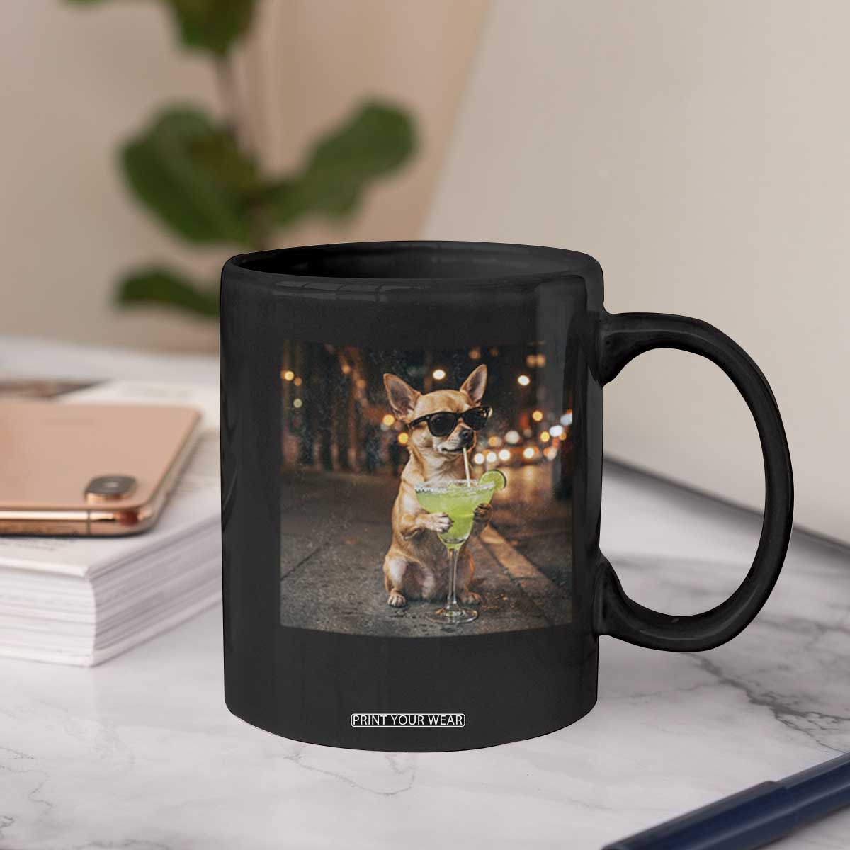Cinco de Mayo Margarita Coffee Mug Funny Chihuahua Drinking Cocktail Mexican Fiesta Gift TS14 Print Your Wear