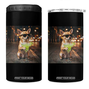 Cinco de Mayo Margarita 4 in 1 Can Cooler Tumbler Funny Chihuahua Drinking Cocktail Mexican Fiesta Gift TS14 One Size: 16 oz Black Print Your Wear