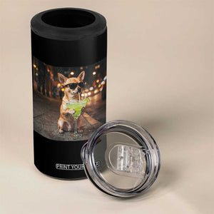 Cinco de Mayo Margarita 4 in 1 Can Cooler Tumbler Funny Chihuahua Drinking Cocktail Mexican Fiesta Gift TS14 Print Your Wear